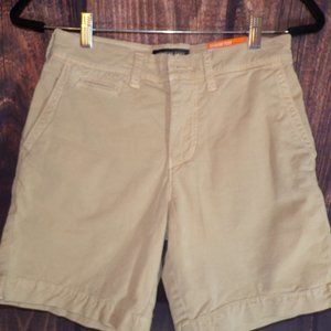NWT American Eagle Men's SLIM Extreme Flex Cotton Blend Khaki Chino Shorts 26